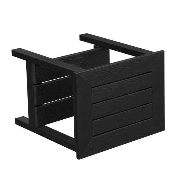 Zen® Black HDPE Plastic Recycled Wood Shower Bathroom Bathtub